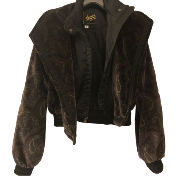 SKEA Vintage 80’s Velvet Ski Jacket - Picture 2 of 8